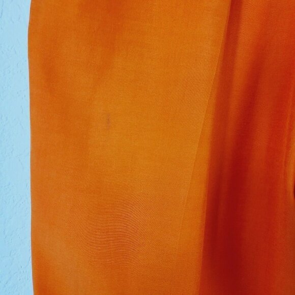 Vtg Retro Loud Orange Coordinating Casual 2 Piece Suit Set Rhinestones M/L READ - Picture 12 of 12